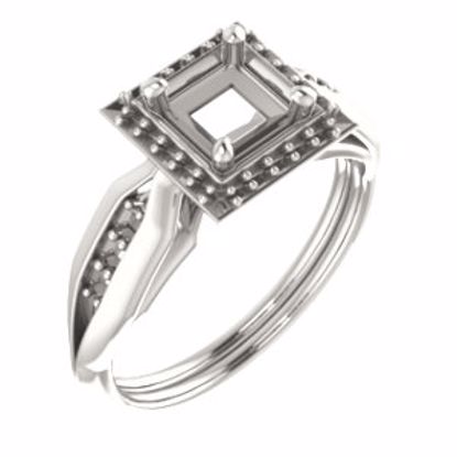 71742:861:P Continuum Sterling Silver  5mm Square Ring Mounting