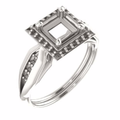 71742:876:P Continuum Sterling Silver  5.5mm Square Ring Mounting