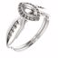 71742:997:P Platinum  6x3mm Marquise Ring Mounting