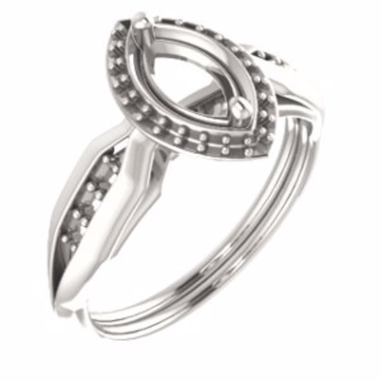 71742:1041:P Continuum Sterling Silver  8x4mm Marquise Ring Mounting