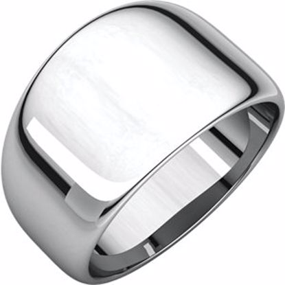 HRT9:165584:P Palladium 12mm Half Round Tapered Band