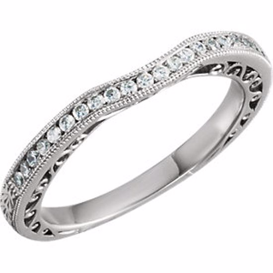 651724:103:P Platinum 1/8 CTW Diamond Design Engraved Band