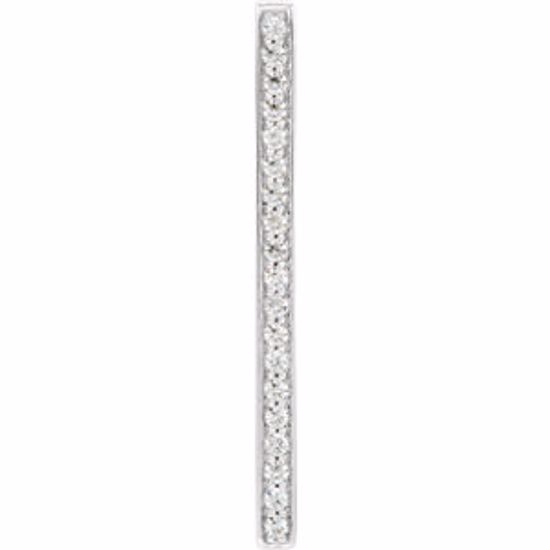 651750:60001:P 14kt White 1/5 CTW Diamond Vertical Bar Pendant