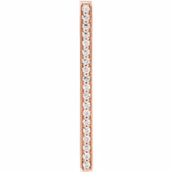 651750:60002:P 14kt Rose 1/5 CTW Diamond Vertical Bar Pendant