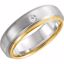 122265:6001:P 14kt White & Yellow .025 CTW Diamond 6mm Band Size 7