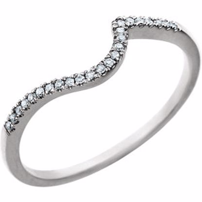 651769:101:P 14kt White .07 CTW Diamond Band