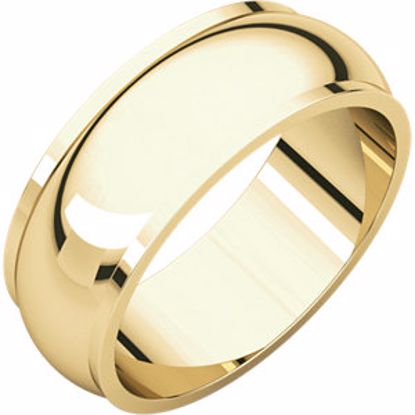 HRE7.5:1925:P 10kt Yellow 7mm Half Round Edge Band