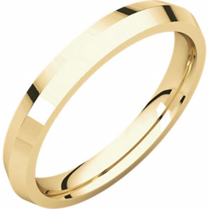 KER12:2257:P 10kt Yellow 3mm Knife Edge Comfort Fit Band