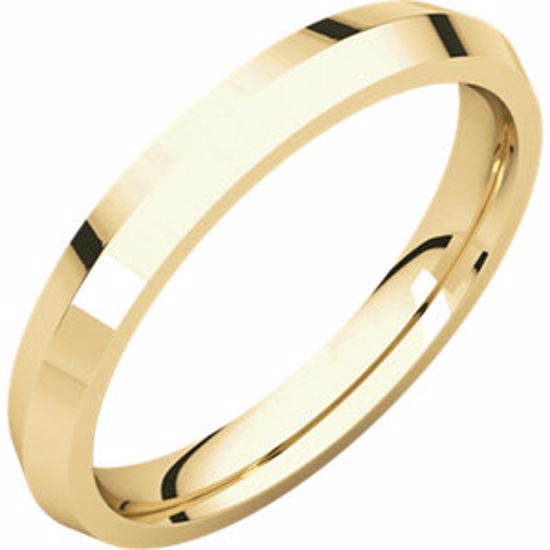 KER12:2257:P 10kt Yellow 3mm Knife Edge Comfort Fit Band