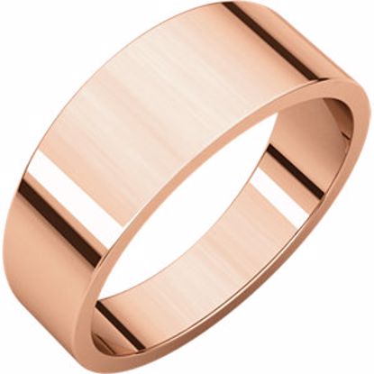 FT11:2443:P 14kt Rose 7mm Flat Tapered Band 