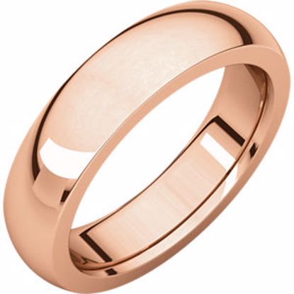 IRH13.5:2380:P 14kt Rose 5 mm Heavy comfort Fit Band
