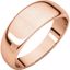 HRT7.5:2351:P 14kt Rose 7mm Half Round Tapered Band