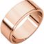 FE9.5:2423:P 14kt Rose 7mm Flat Edge Band