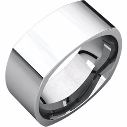 SQR11.5:1831:P 10kt White 8mm Square Comfort Fit Band