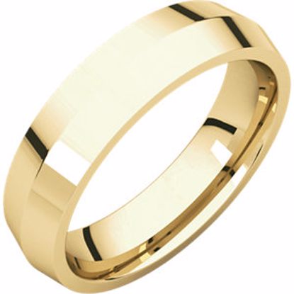 KER12.5:2292:P 10kt Yellow 5mm Knife Edge Comfort Fit Band