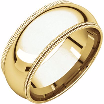 DMGR11.5:2205:P 10kt Yellow 7mm Double Milgrain Comfort Fit Band