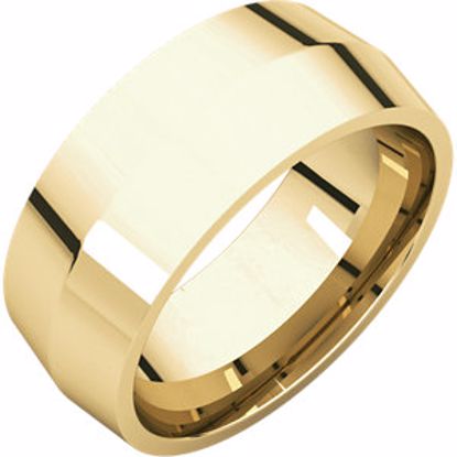 KER14:2329:P 10kt Yellow 8mm Knife Edge Comfort Fit Band