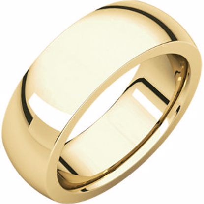 IRH9.5:1980:P 10kt Yellow 7 mm Heavy comfort Fit Band