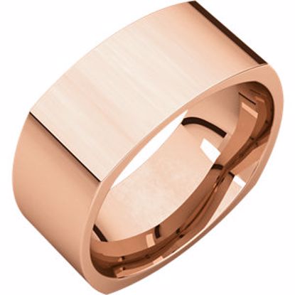 SQR7:2639:P 14kt Rose 8mm Square Comfort Fit Band
