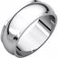 HRE7:200:P 14kt White 7mm Half Round Edge Band