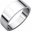 FT10:308:P 14kt White 7mm Flat Tapered Band 