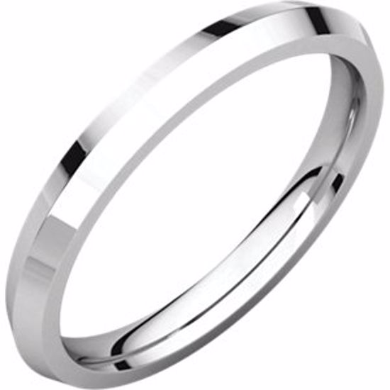 KER7:4288:P Sterling Silver 3mm Knife Edge Comfort Fit Band