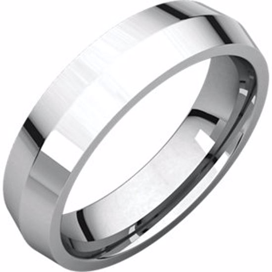 KER14:4336:P Sterling Silver 5mm Knife Edge Comfor Fit Band