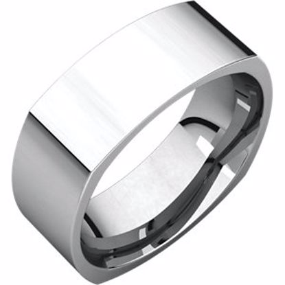 SQR7:4254:P Sterling Silver 7mm Square Comfort Fit Band