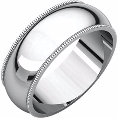 MG9:4088:P Sterling Silver 7mm Milgrain Band