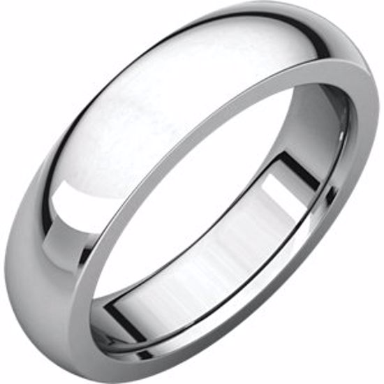 IRH7:3999:P Sterling Silver 5 mm Heavy comfort Fit Band