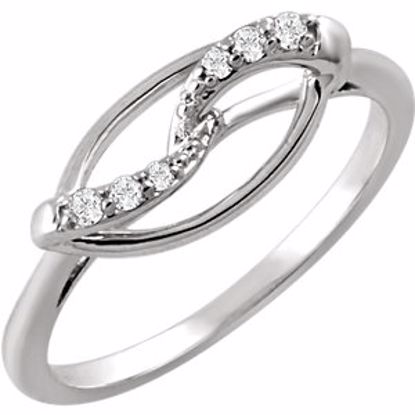 651776:60000:P Sterling Silver .08 CTW Diamond Ring