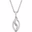 651777:60000:P Sterling Silver .08 CTW Diamond 18" Necklace