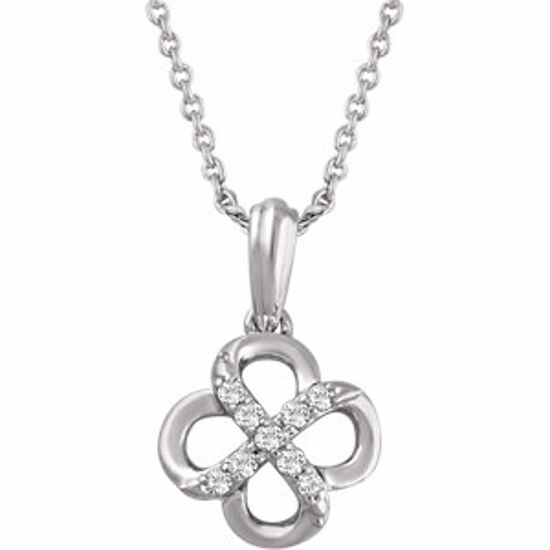 651783:60000:P Sterling Silver .08 CTW Diamond 18" Necklace