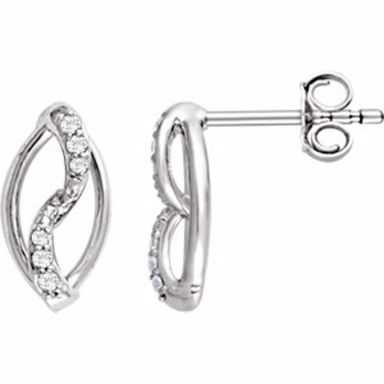 651778:60000:P Sterling Silver 1/10 CTW Diamond Earrings