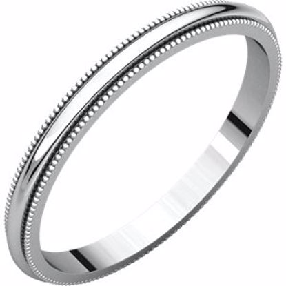 MG5:899:P Sterling Silver 2mm Milgrain Band