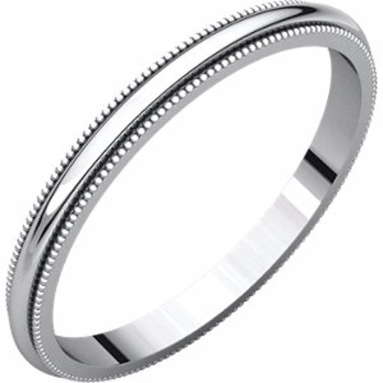 MG5:899:P Sterling Silver 2mm Milgrain Band