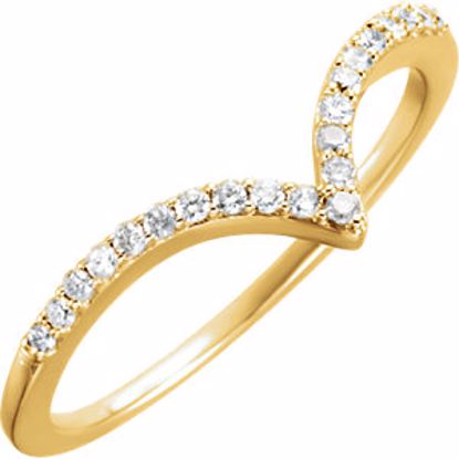 651806:60000:P 14kt Yellow 1/6 CTW Diamond "V" Ring Size 7