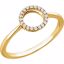 651807:60000:P 14kt Yellow 1/10 CTW Diamond Circle Ring