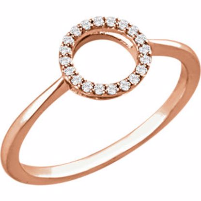 651807:60002:P 14kt Rose 1/10 CTW Diamond Circle Ring