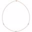 68577:60006:P 14kt Rose 1/3 CTW Diamond Bezel 18" Necklace