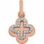 651798:60000:P 14kt Rose 1/10 CTW Diamond Pendant