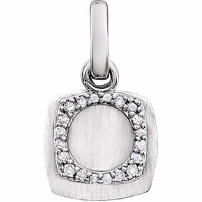 651813:60000:P 14kt White .06 CTW Diamond Geometric Pendant