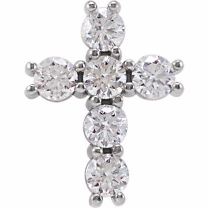 R42309:60003:P Platinum 1/3 CTW Diamond Cross Pendant