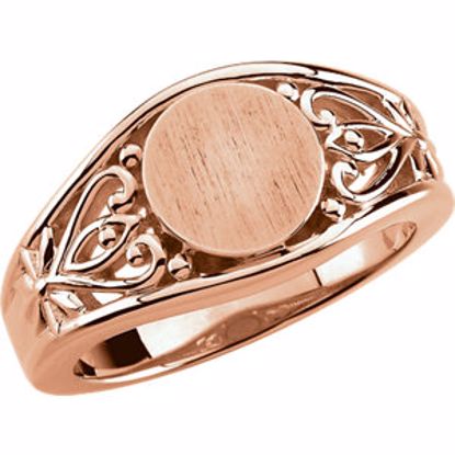 50493:100:P 14kt Rose Signet Ring