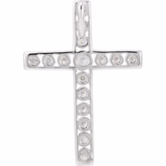 R42310:60001:P Platinum 1/3 CTW Diamond Cross Pendant