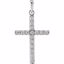 R42308:60002:P Platinum 1/2 CTW Diamond Cross Pendant 