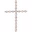 R42307:60008:P 14kt Rose 1 CTW Diamond Cross Pendant