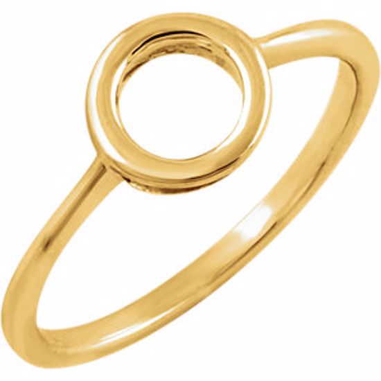 651816:100:P 14kt Yellow Circle Ring