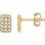 651837:60000:P 14kt Yellow 1/5 CTW Diamond Rectangle Cluster Earrings