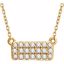 651838:60000:P 14kt Yellow 1/6 CTW Diamond Rectangle Cluster 16-18" Necklace